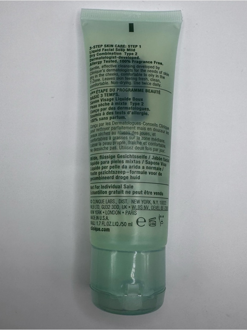 CLINIQUE Liquid Facial Soap Mild for "Dry Combination" Skin (1.7oz/50mL) - Picture 5 of 7
